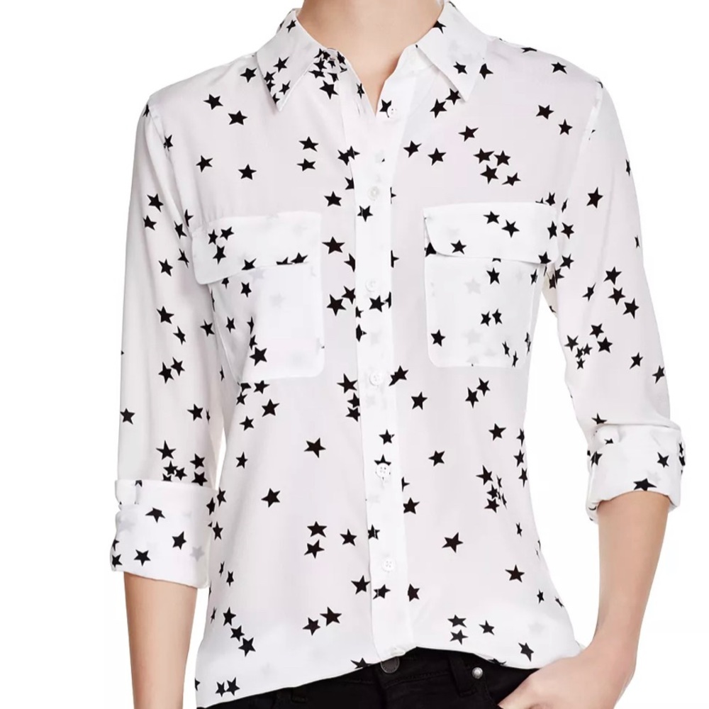 Equipment - Kate Moss
Slim Signature Silk Top